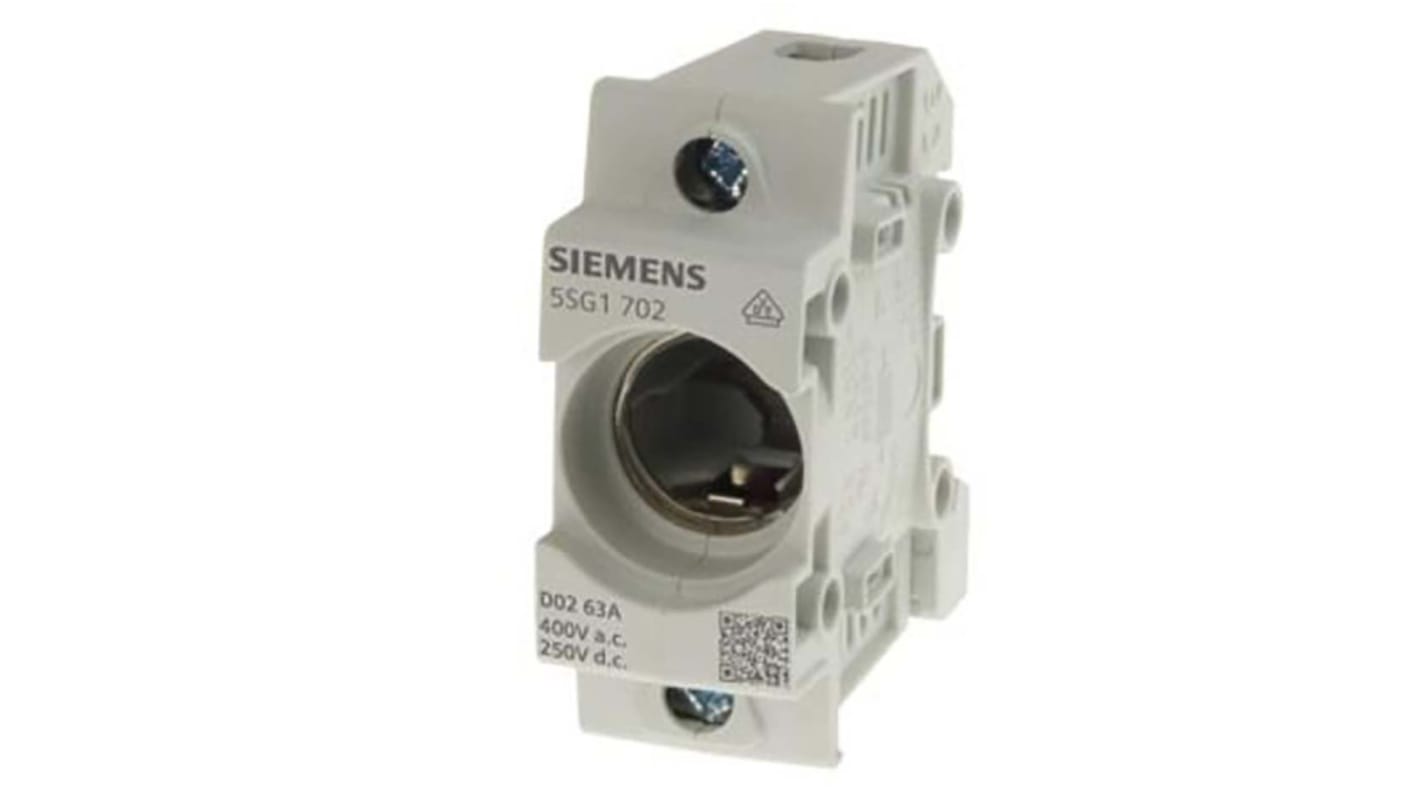 Siemens 16A Bottle Fuse Holder, 1P, 400V ac
