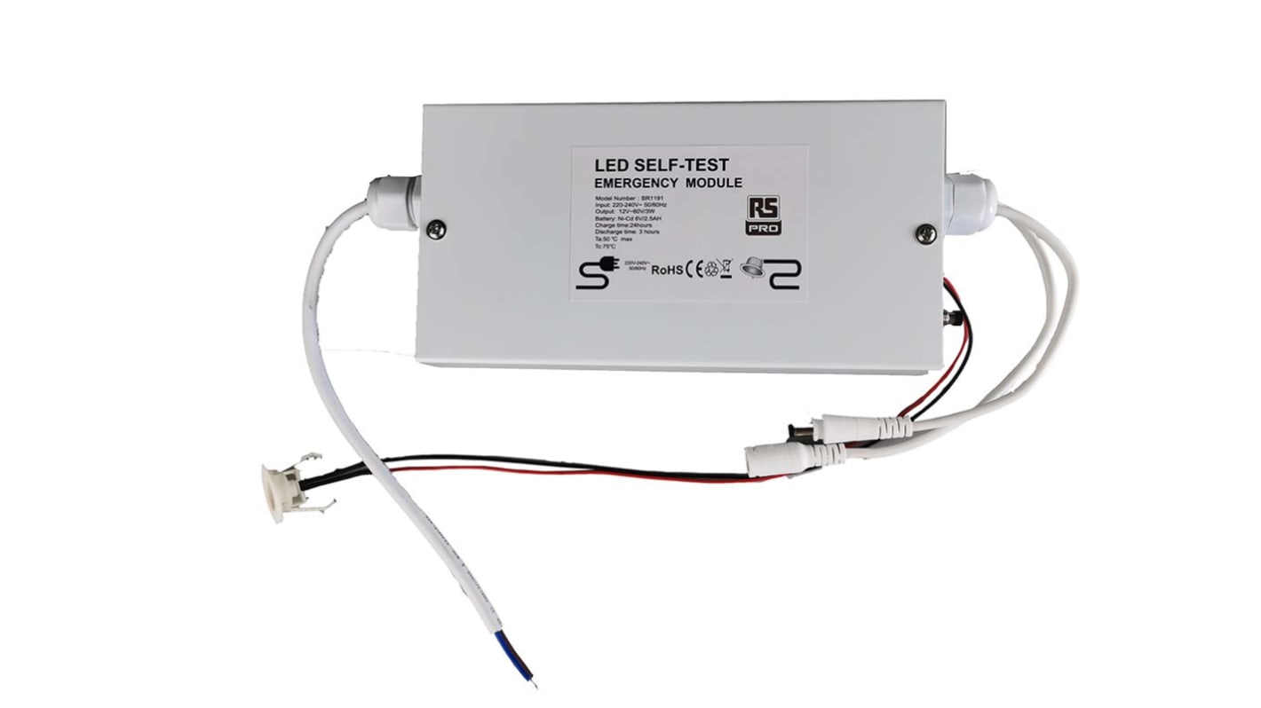 Kit de conversión de iluminación de emergencia Paneles de LED cuadrados RS PRO, 600 x 600 mm