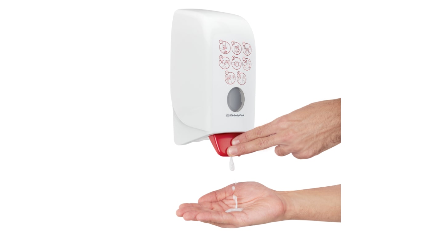Kimberly Clark antibakterieller Handdesinfektionsmittel-Spender für 1000ml, Weiß Wandmontage