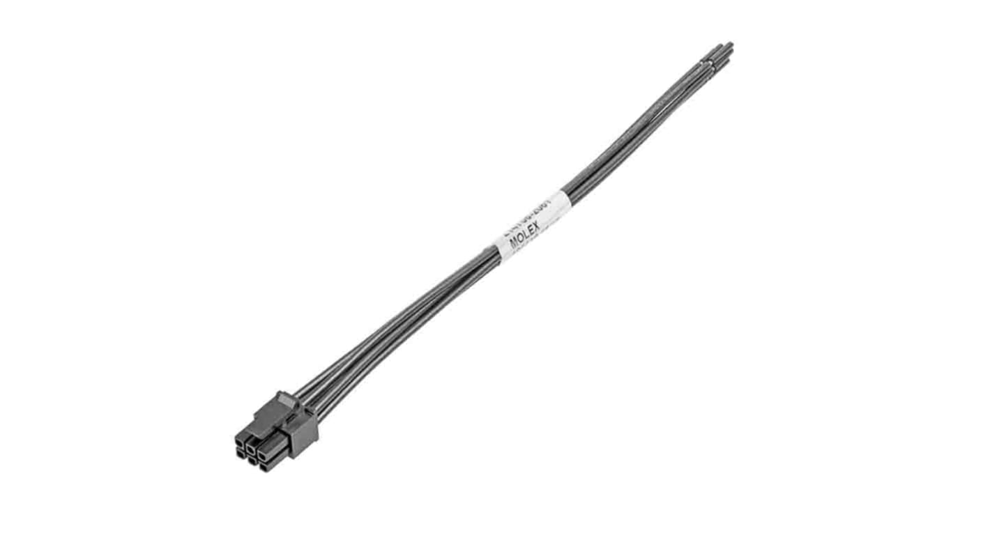 Molex 6 Way Female Micro-Fit 3.0 Unterminated Wire to Board Cable, 600mm
