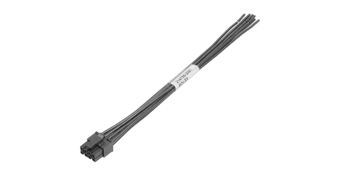 Molex 8 Way Female Micro-Fit 3.0 Unterminated Wire to Board Cable, 600mm