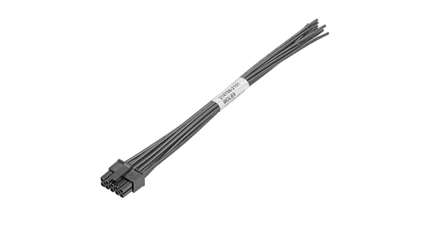 Molex 10 Way Female Micro-Fit 3.0 Unterminated Wire to Board Cable, 600mm