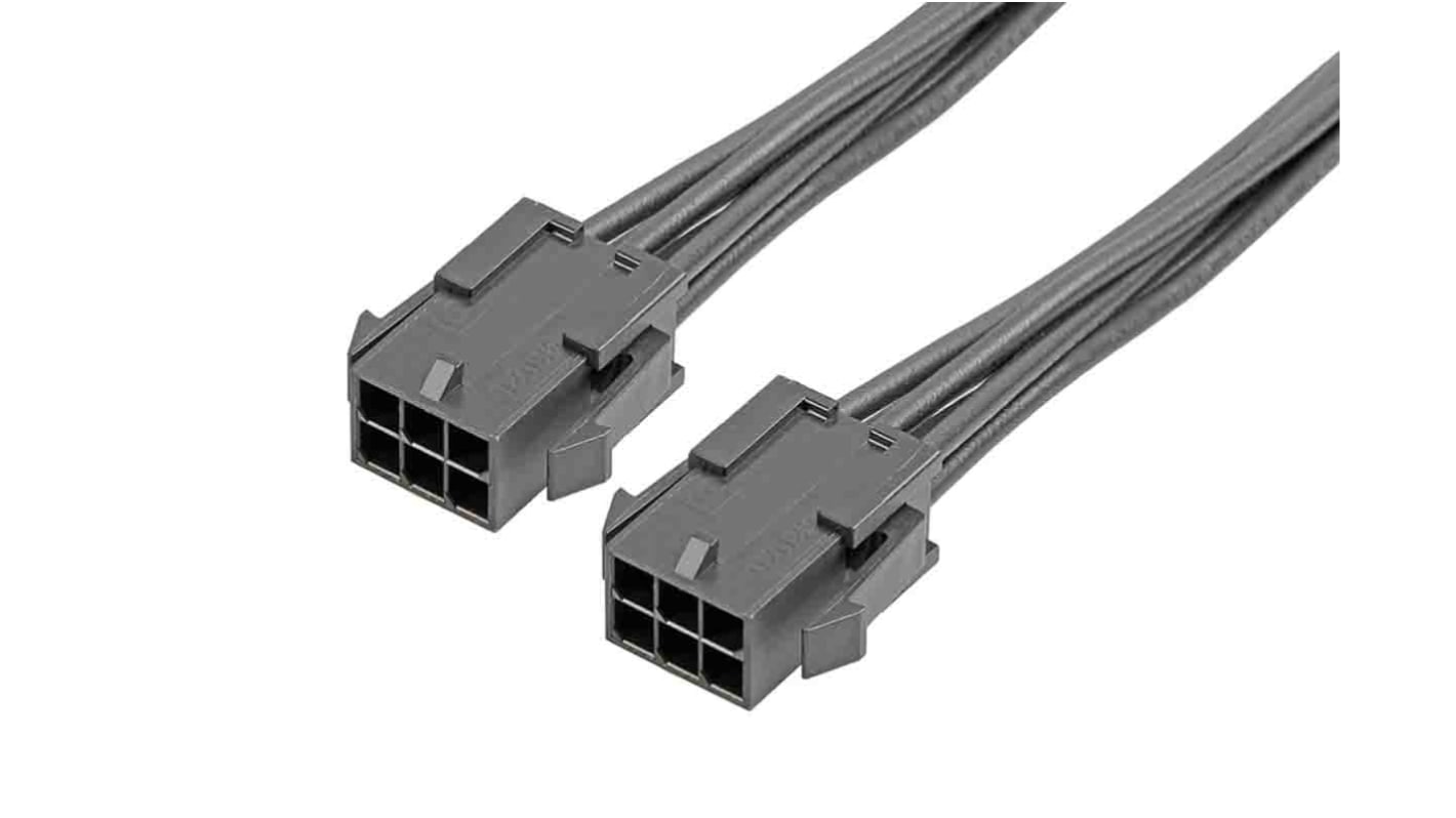 Molex 6 Way Male Micro-Fit 3.0 Unterminated Wire to Board Cable, 600mm