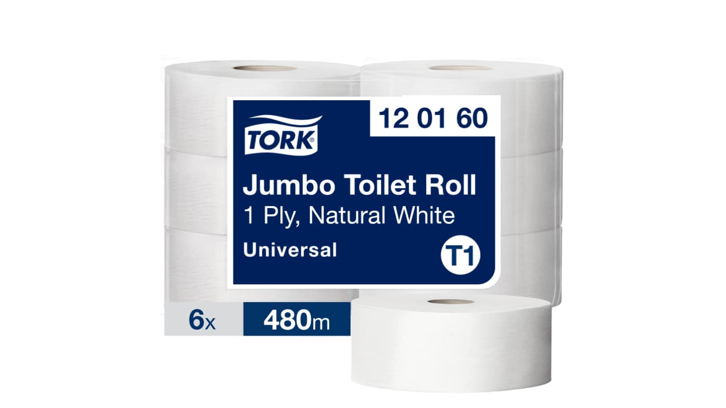 Tork 卫生纸, 6卷, 2400张, 1层, 特大号