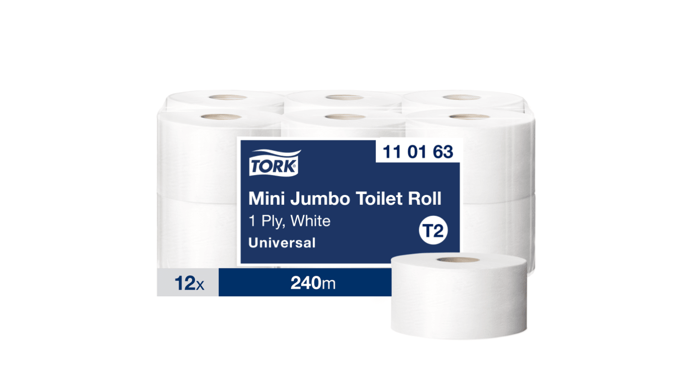 Tork 12 rolls of 1200 Sheets Toilet Roll, 1 ply