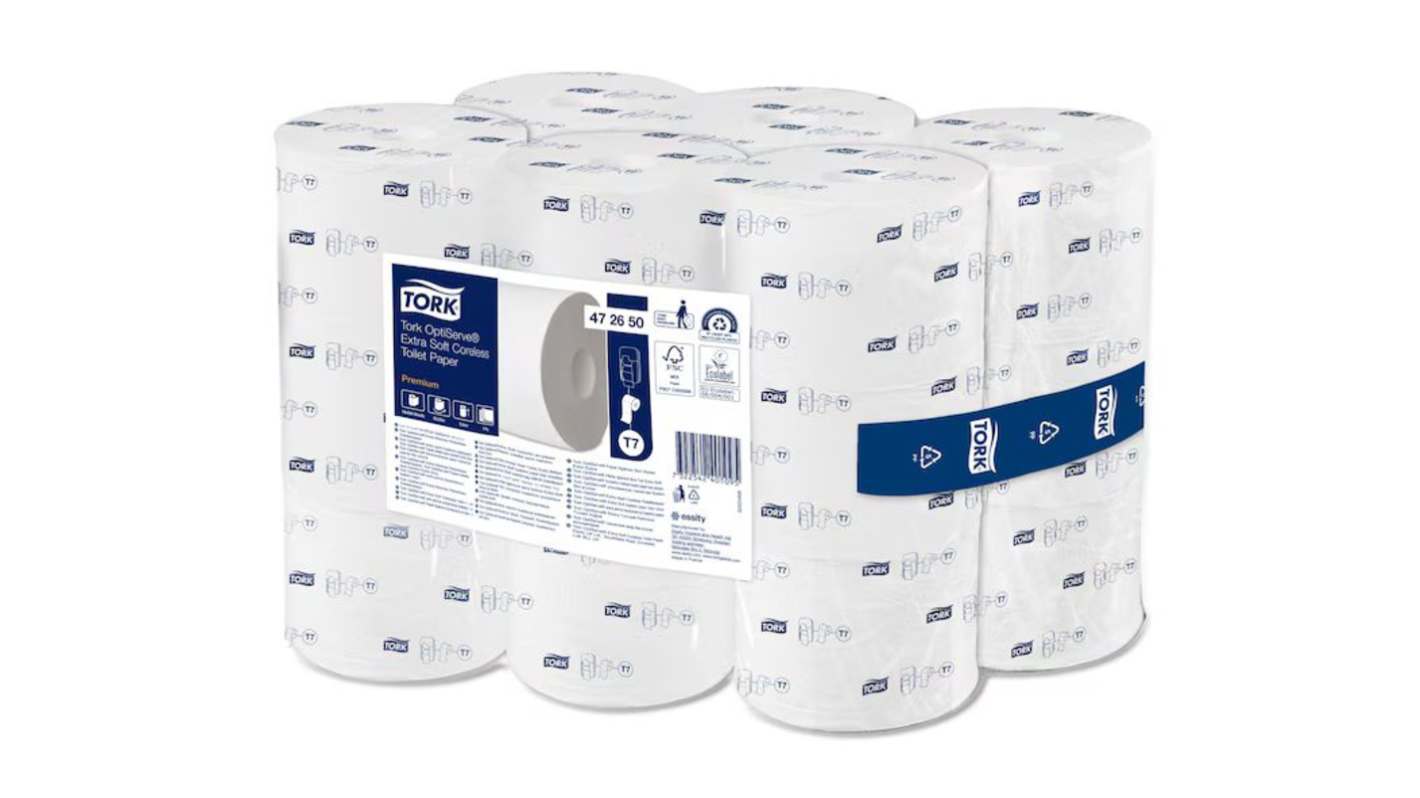 Tork 18 rolls of 550 Sheets Toilet Roll, 3 ply