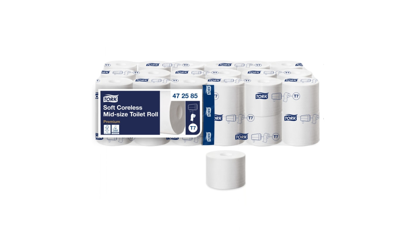 Rouleau de papier toilette Tork Tork Premium 800 feuilles, lot de 36, 2 plis, format Taille moyenne