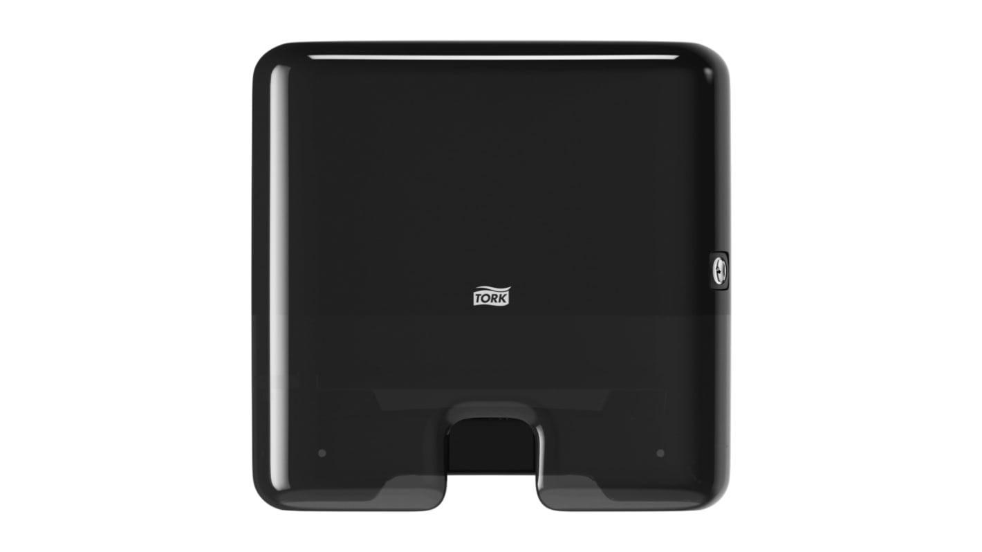 Dispensador de toallitas de papel Tork Xpress de color Negro para montaje en pared, 302mm x 101mm x 295mm