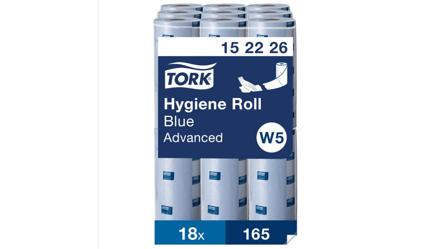 Tork Hygiene Advanced Rolled Blue Paper Towel, 54500 x 250mm, 2-Ply, 165 Sheets