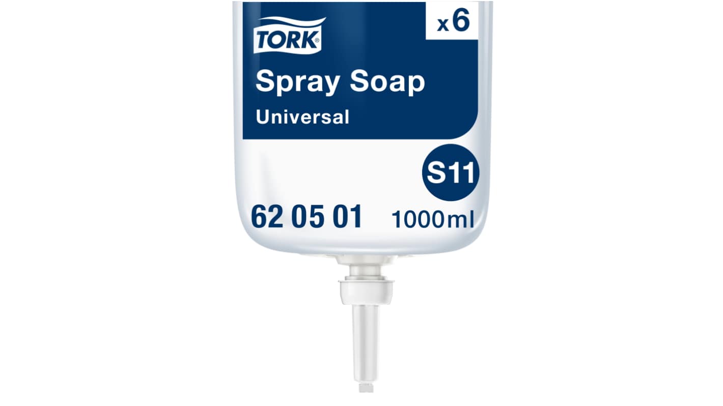 Jabón de manos Tork Spray Soap antibacteriano, Botella de 1 l, fragancia Aromático