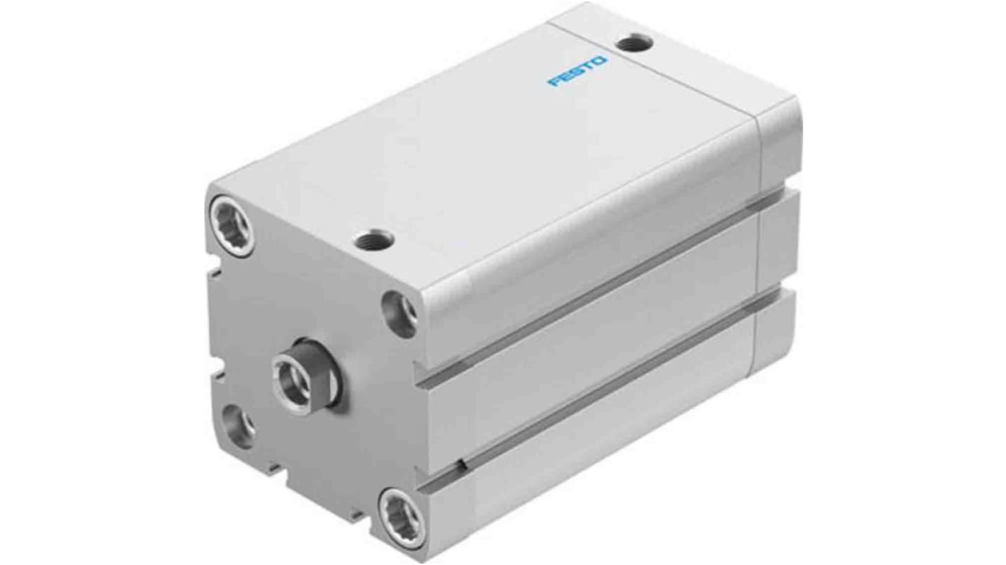 Festo Pneumatic Compact Cylinder - 572708, 63mm Bore, 80mm Stroke, ADN Series, Double Acting