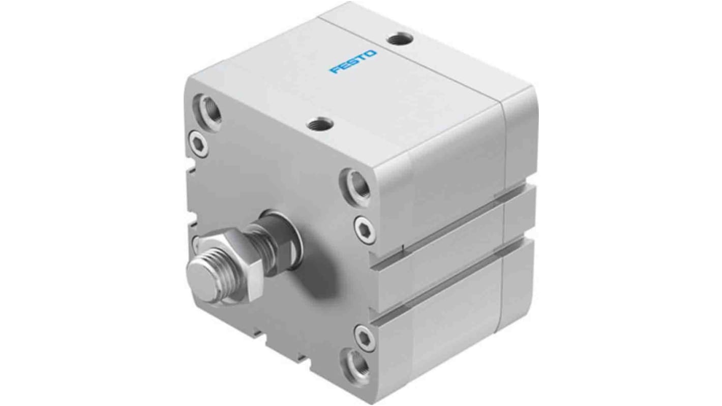 Festo Pneumatic Compact Cylinder - 572730, 80mm Bore, 25mm Stroke, ADN Series, Double Acting