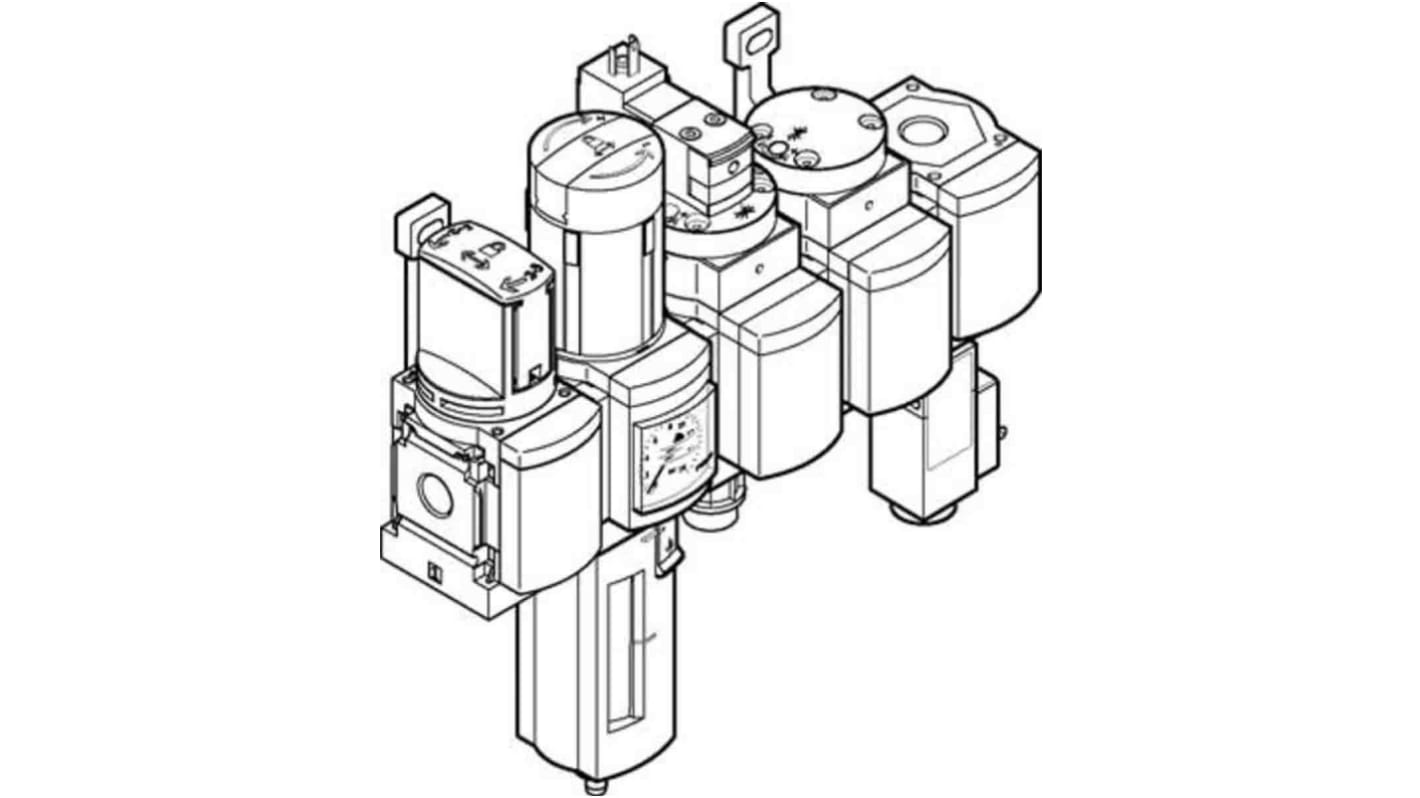 Festo MS Plastic Filter Regulator, 40μm, G 1/2, Manual, 18 bar, 542269