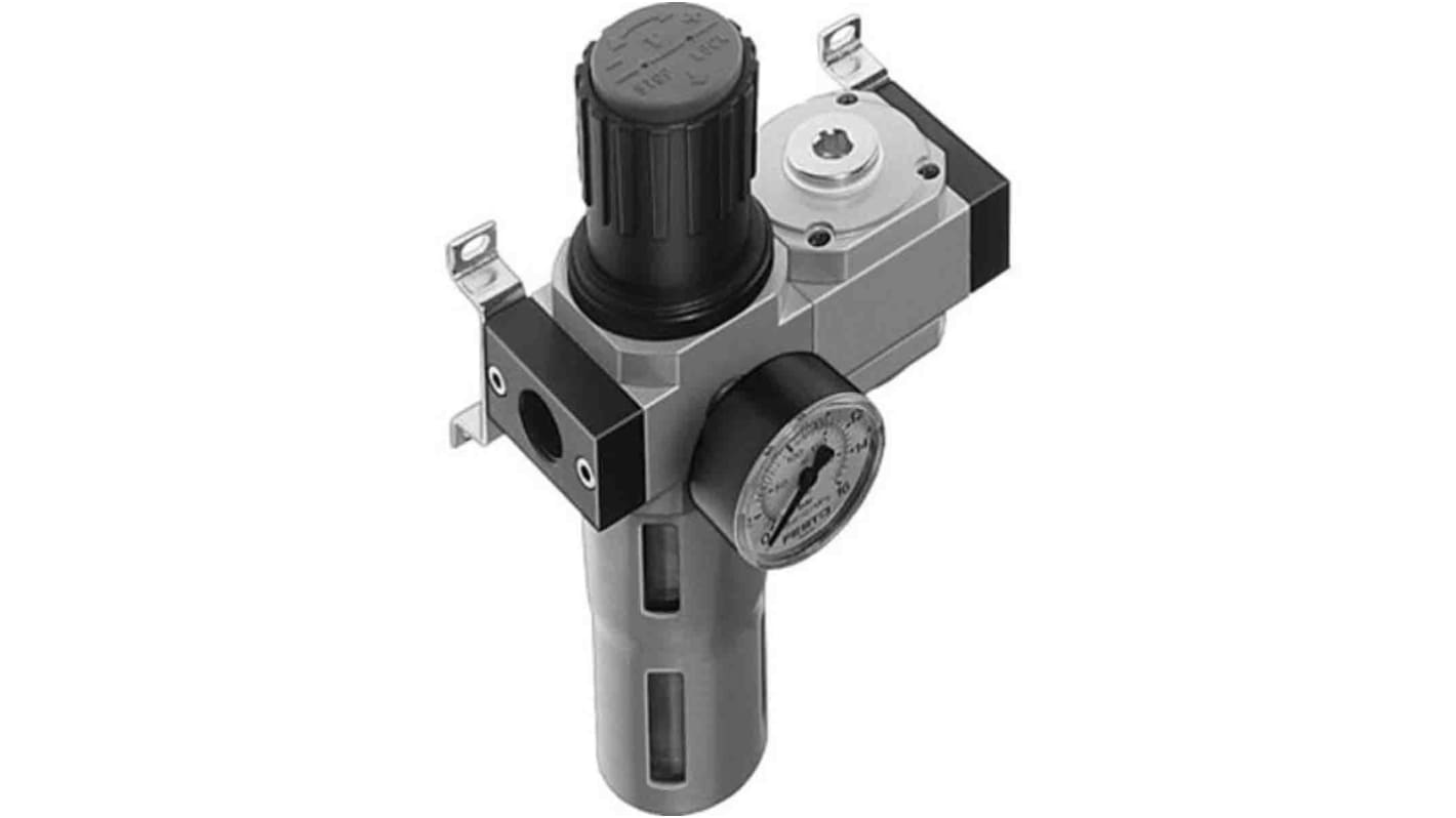 Festo D Filter Regulator, 40μm, G 1/4, Automatic, 185710