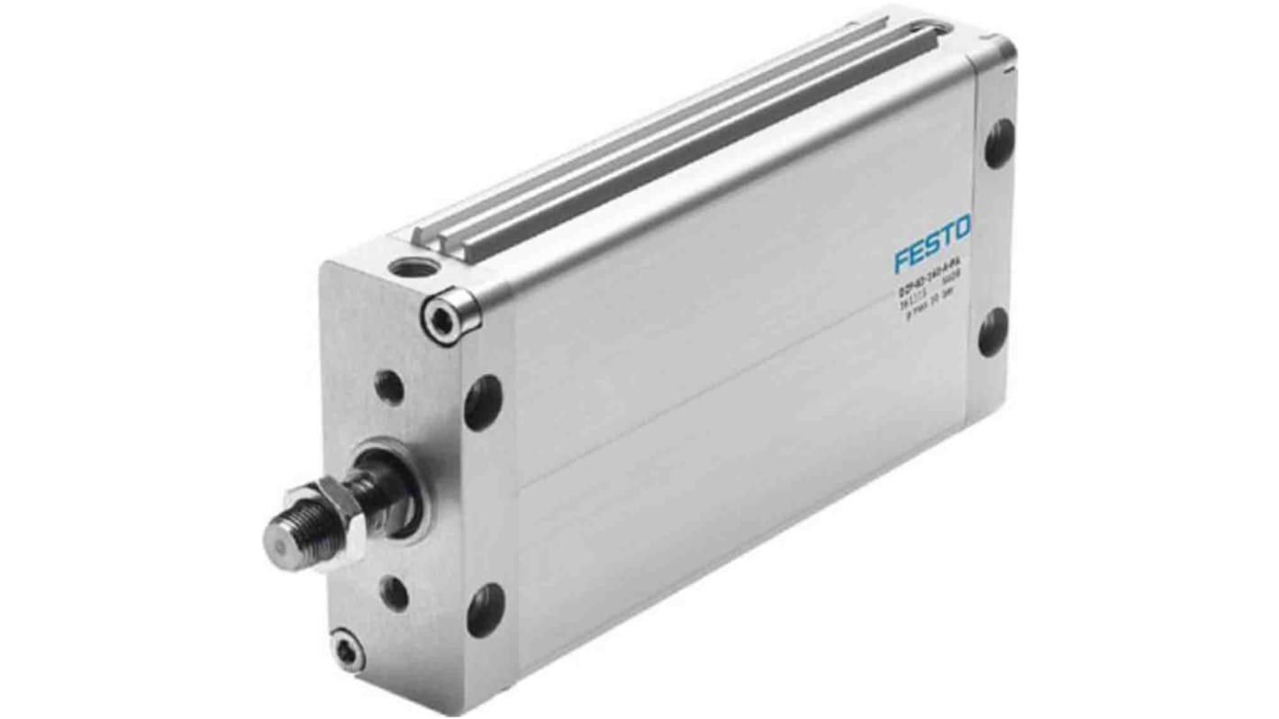 Festo Pneumatic Compact Cylinder - 161308, 63mm Bore, 10mm Stroke, DZF-63-10-A-P-A Series, Double Acting