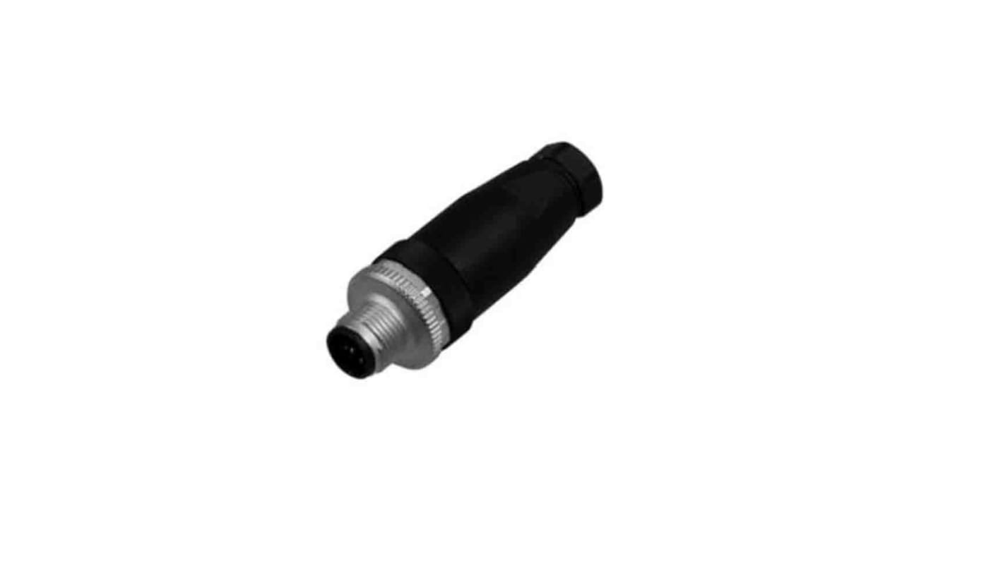 Pepperl + Fuchs Circular Connector, 4 Contacts, Cable Mount, M12 Connector, Plug, Male, IP67, V1S-G-BK Series