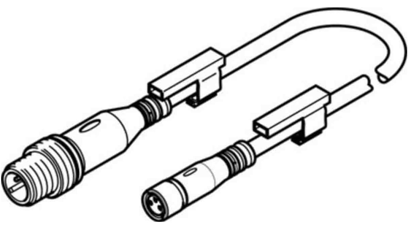 Festo, コネクタ, , コネクタ, 東部 - M8G3 - K - 0.5 - M12G3シリーズ, NEBU-M8G3-K-0.5-M12G3