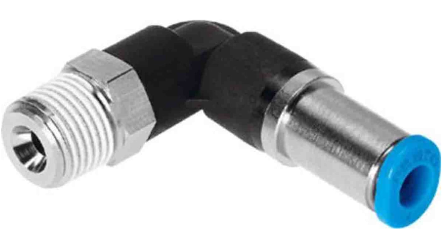Festo 螺纹弯头气管接头, R 1/8 外螺纹转推入式8 mm, 153432