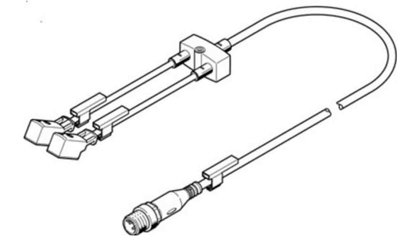 Festo Connector, NEDY-L2R1-V1-Z4W2Z-U-0.3L-M12G4-2.5R Series