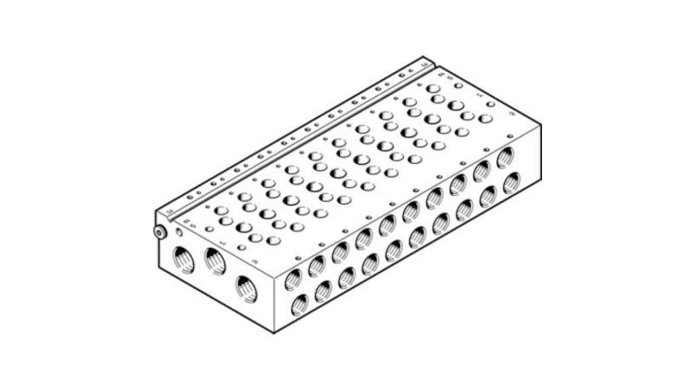 Pasek rozdzielacza 4-drogowa 1/4 in, 3/8 in, M5 G Festo