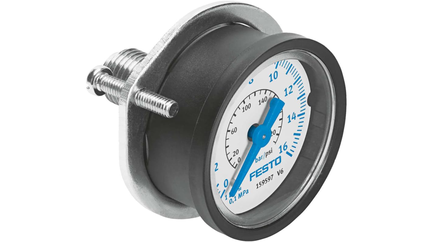 Festo Analogue Pressure Gauge 16bar Back Entry