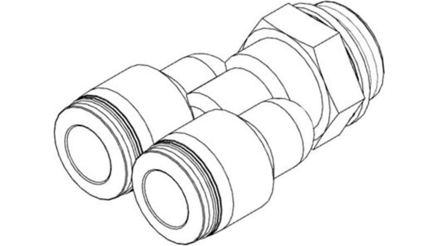 Festo Y Threaded Adaptor, G 3/8 Male to G 3/8 Male, Threaded-to-Tube Connection Style, 186186