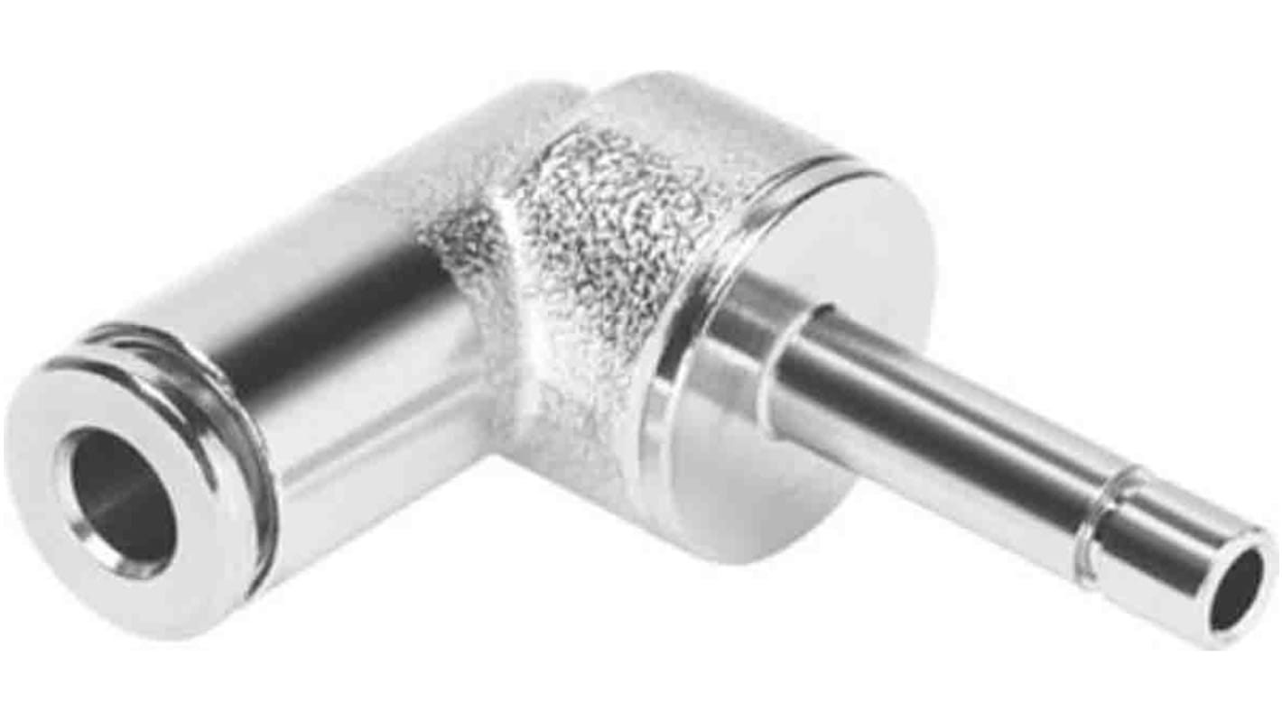 Festo NPQM 558783 8-mm-Steckanschluss x 8-mm-Steckanschluss Winkel-Einsteckadapter, Rohr-zu-Rohr, Messing vernickelt