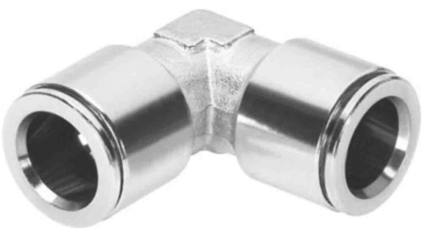 Festo NPQM Series Elbow Tube-toTube Adaptor, Push In 8 mm to Push In 8 mm, Tube-to-Tube Connection Style, 558778