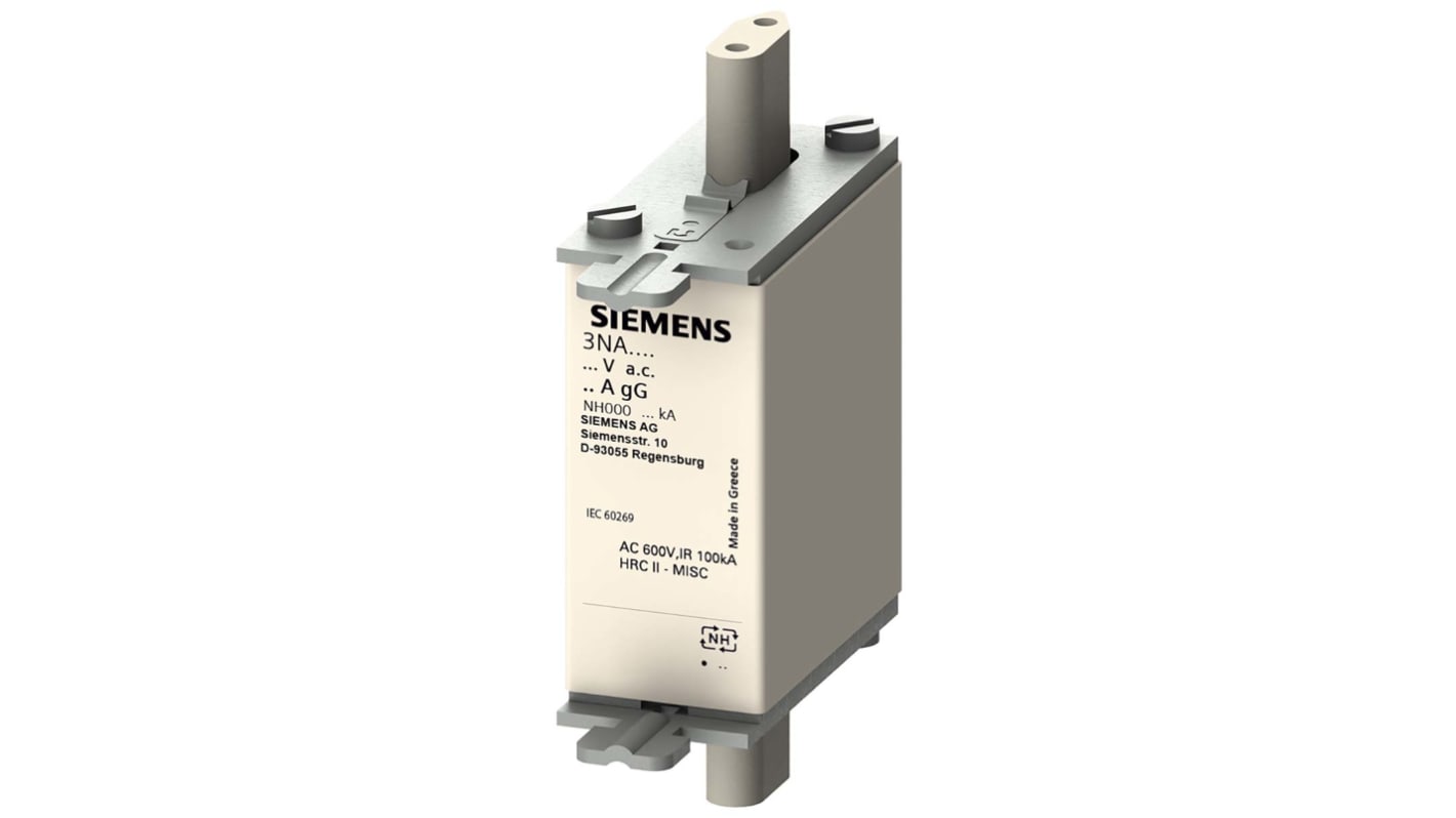 コリアグランドセール 3NA3810-6 | RS | ac 690V NH000, Fuse, Tag Centred 25A Siemens ヒューズ