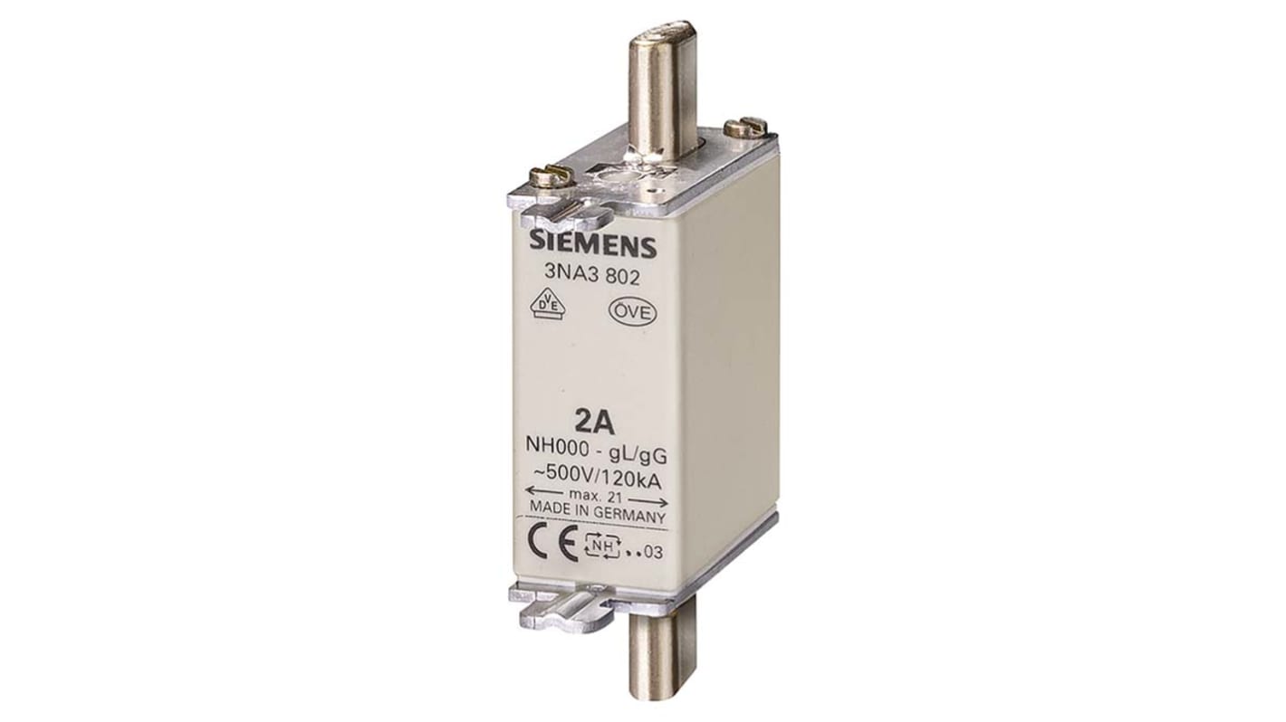 Siemens 160A Centred Tag Fuse, NH000, 250V ac
