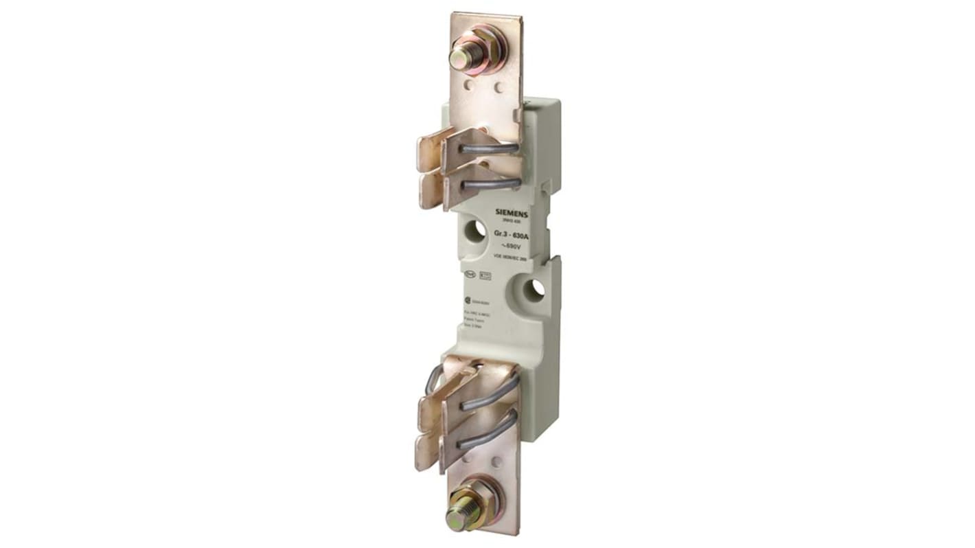 Siemens 630A Base Mount Fuse Holder for NH3 Fuse, 1P, 690V ac