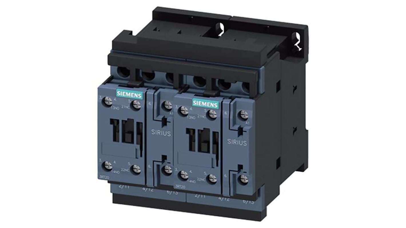 Stycznik odwrotny 230 V AC Siemens styki: 3 11 kW 25 A 3NO 3RA2326-8XB30-1AL2