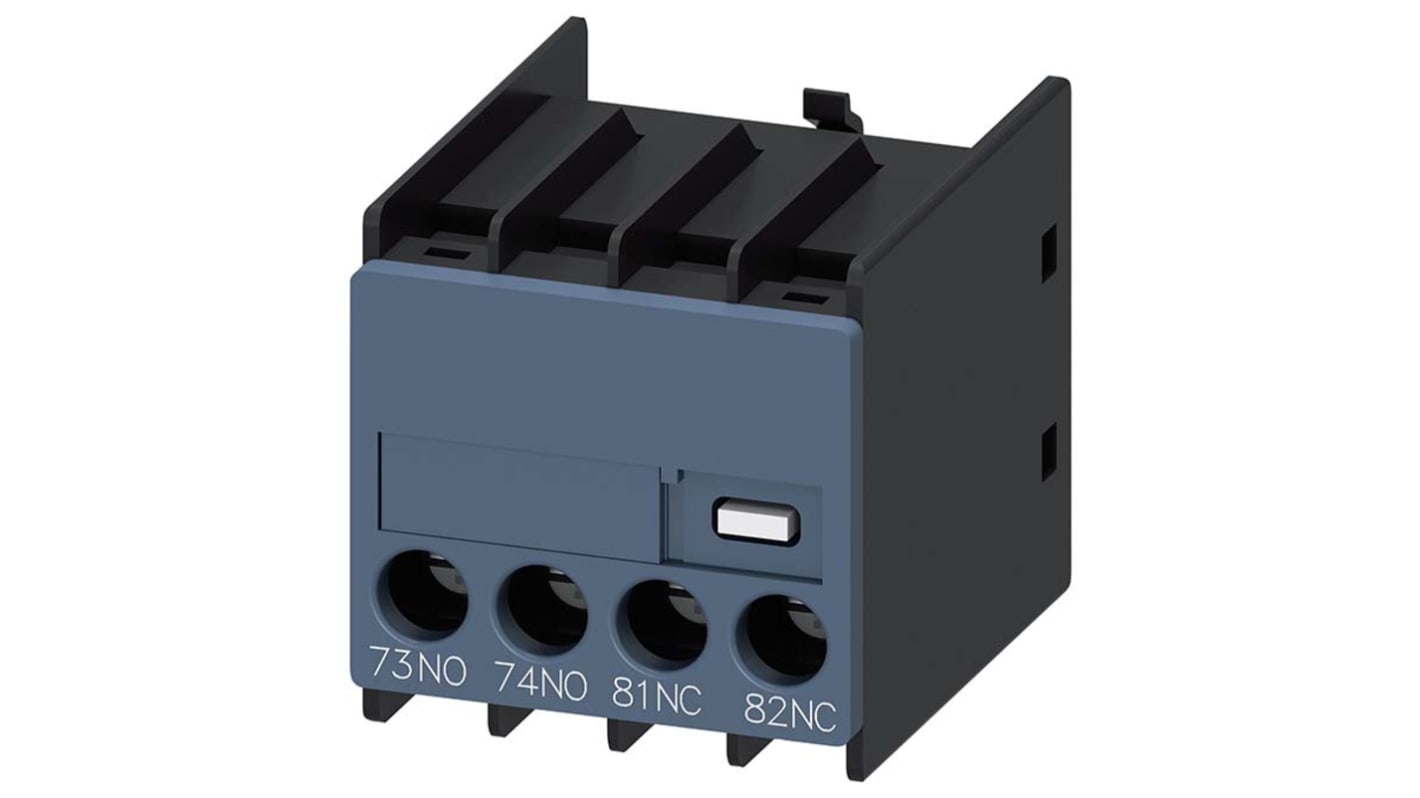Siemens Auxiliary Contact, 2 Contact, 1NC + 1NO, Snap-On, SIRIUS 3RH2911