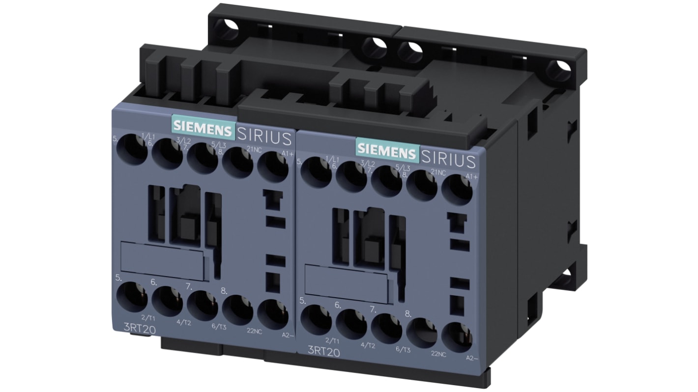 Stycznik odwrotny 24 V DC Siemens styki: 3 4 kW 9 A 3NO Szyna DIN Śruba 3RA2316-8XB30-1BB4
