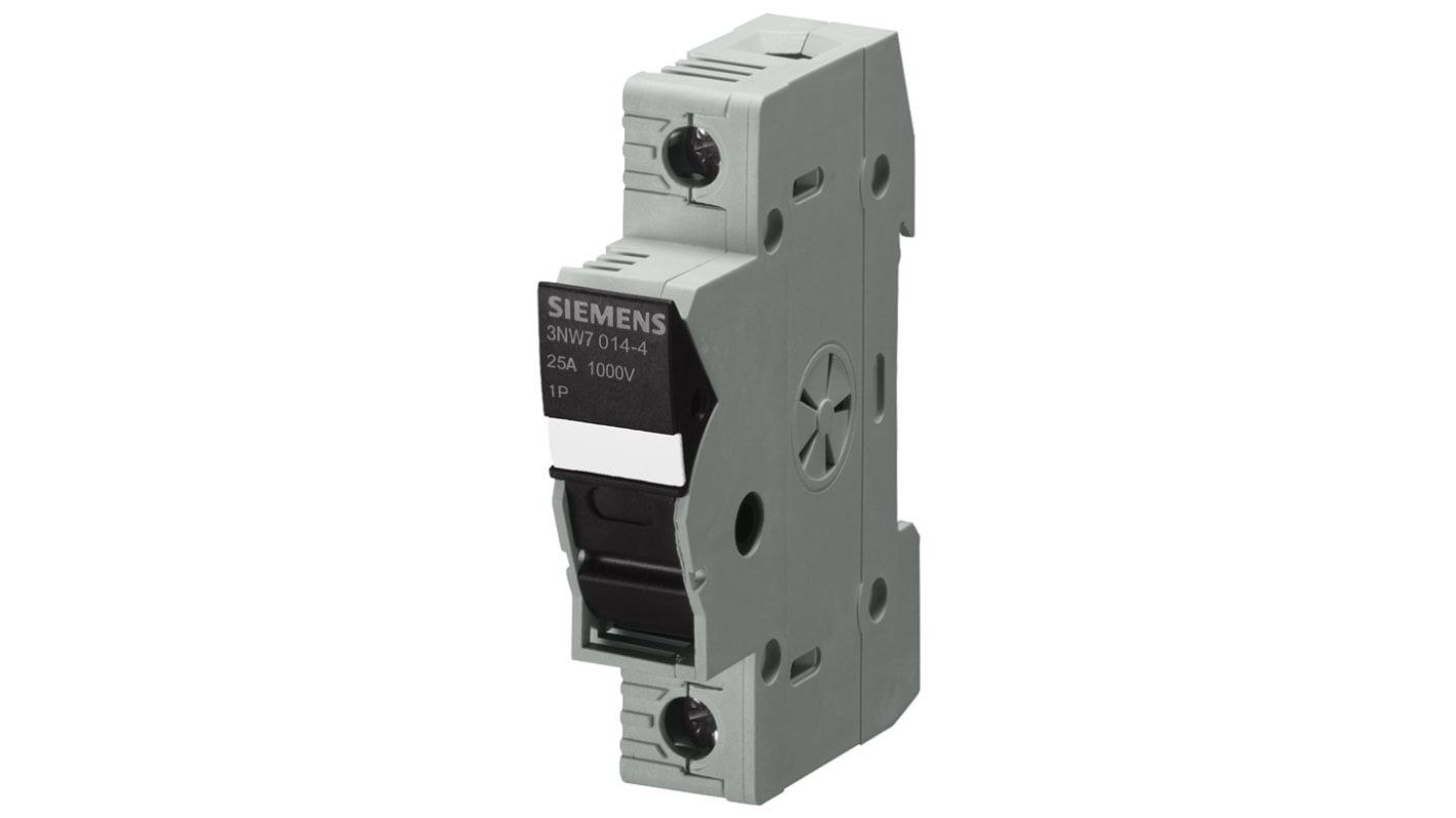 Siemens 30A Rail Mount Fuse Holder for 10 x 38mm Fuse, 1P, 1kV