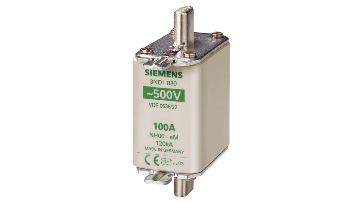 Siemens 125A Centred Tag Fuse, NH00, 500V ac