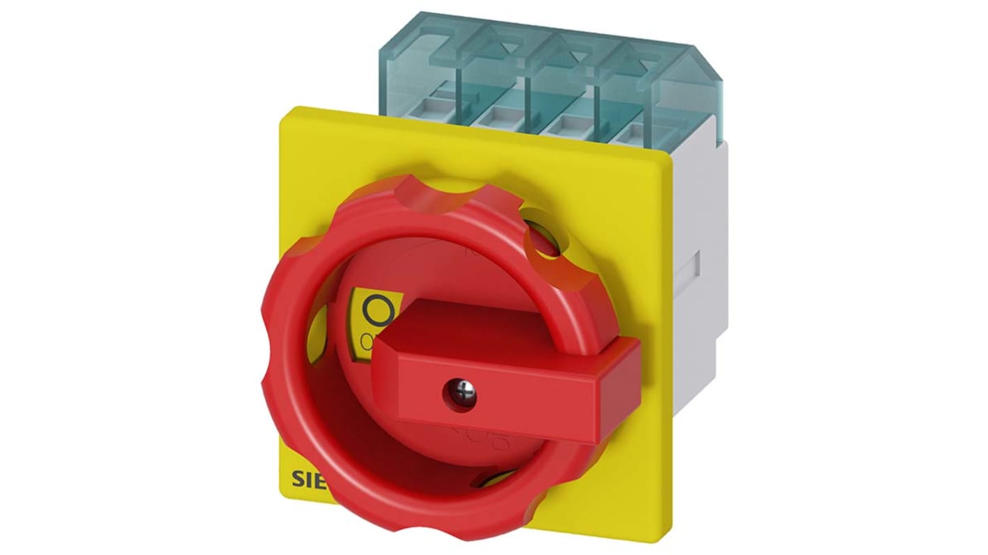 Siemens 16A隔离开关, 4P极, 前面板安装, IP65, 3LD2003-1TL53