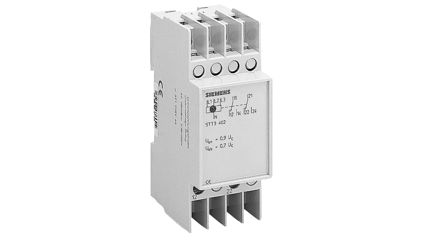 Relé de supervisión de Tensión Siemens serie 5TT3, DPDT, 3 fases