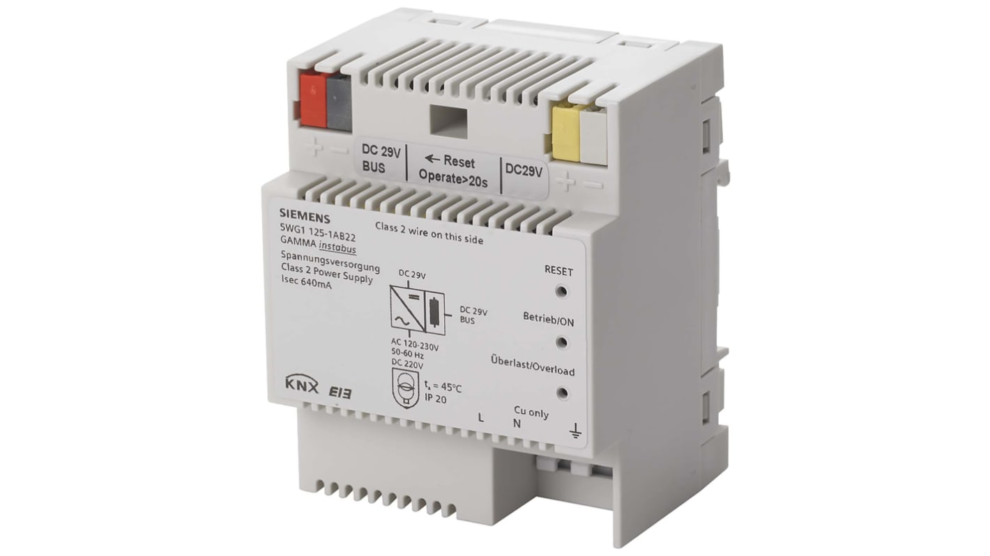 Fuente de alimentación de carril DIN Siemens 5WG 29V dc 640mA