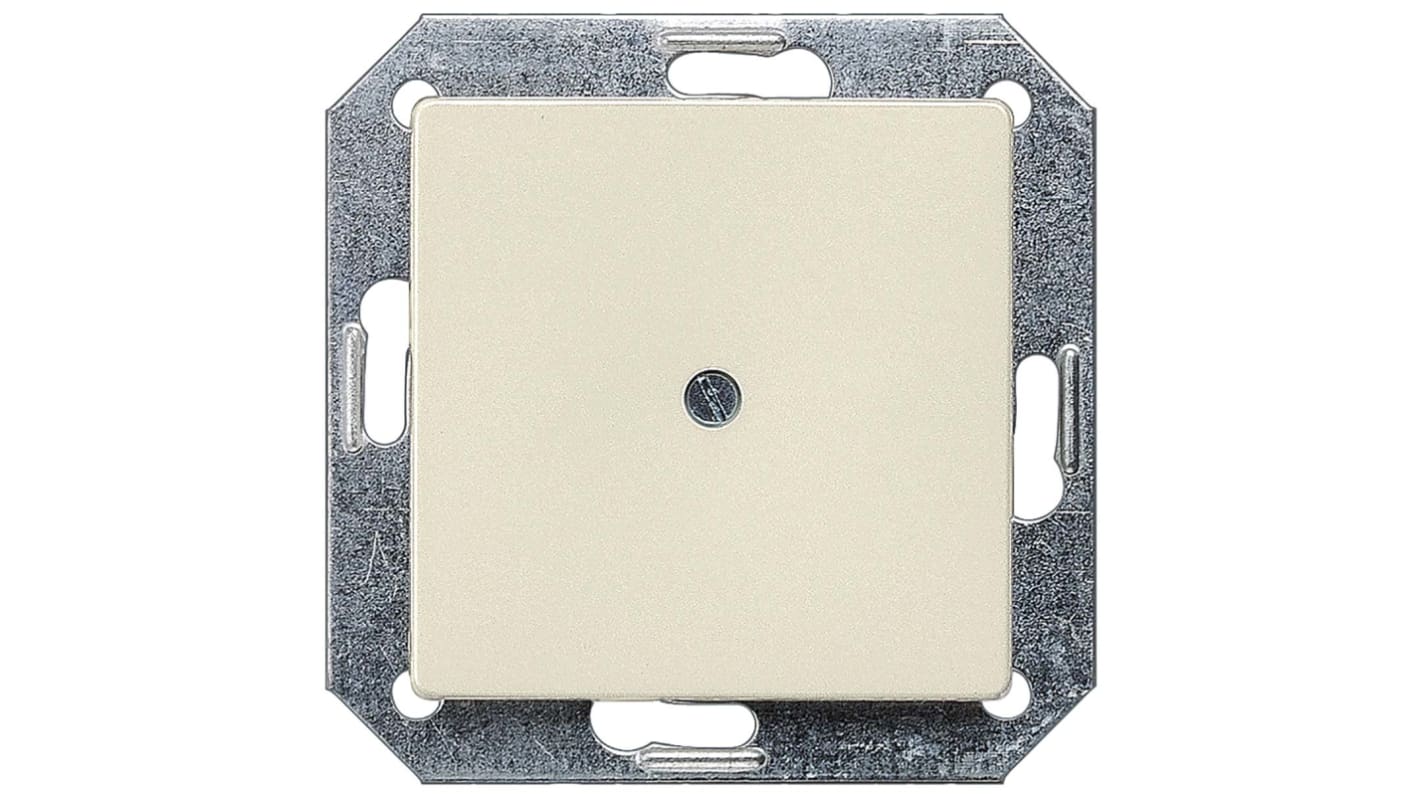 White 1 Gang Blanking Plate, Thermoplastic Screw Mount 5TG