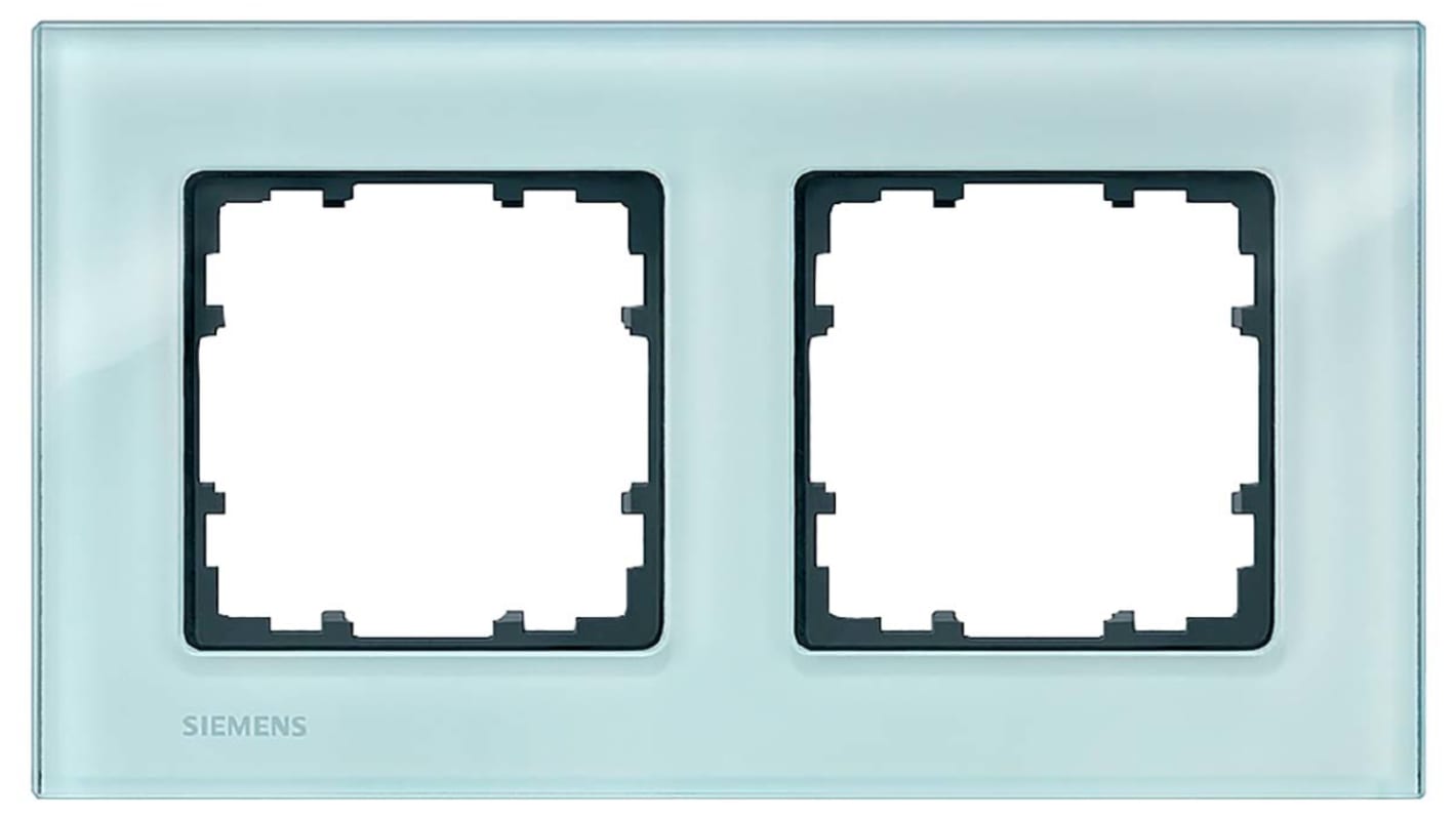 Siemens Green Glass Faceplate & Mounting Plate