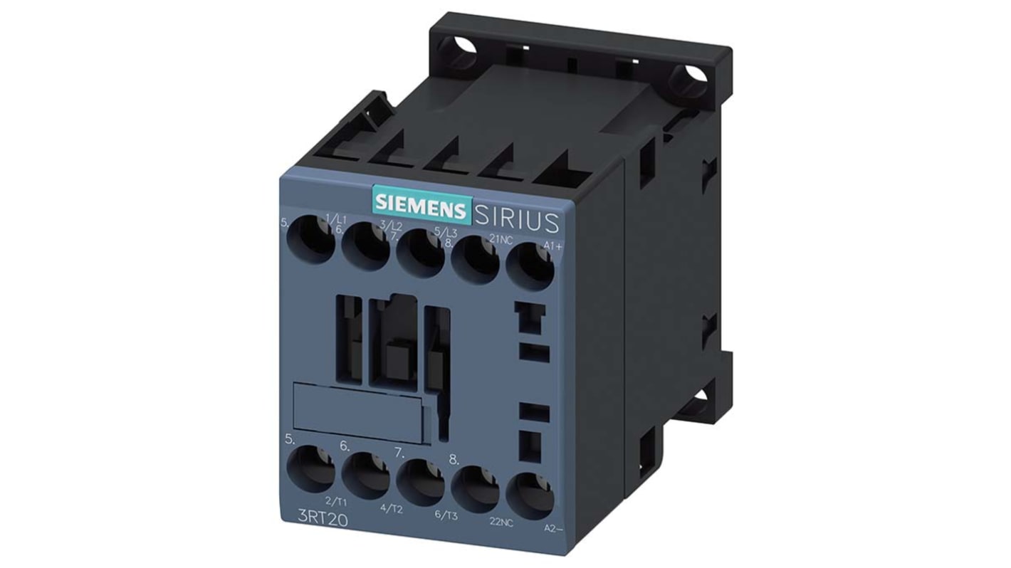 Contattore Reversibile Siemens, 3 poli, 1NC, 9 A, 4 kW, bobina 24 V c.c.