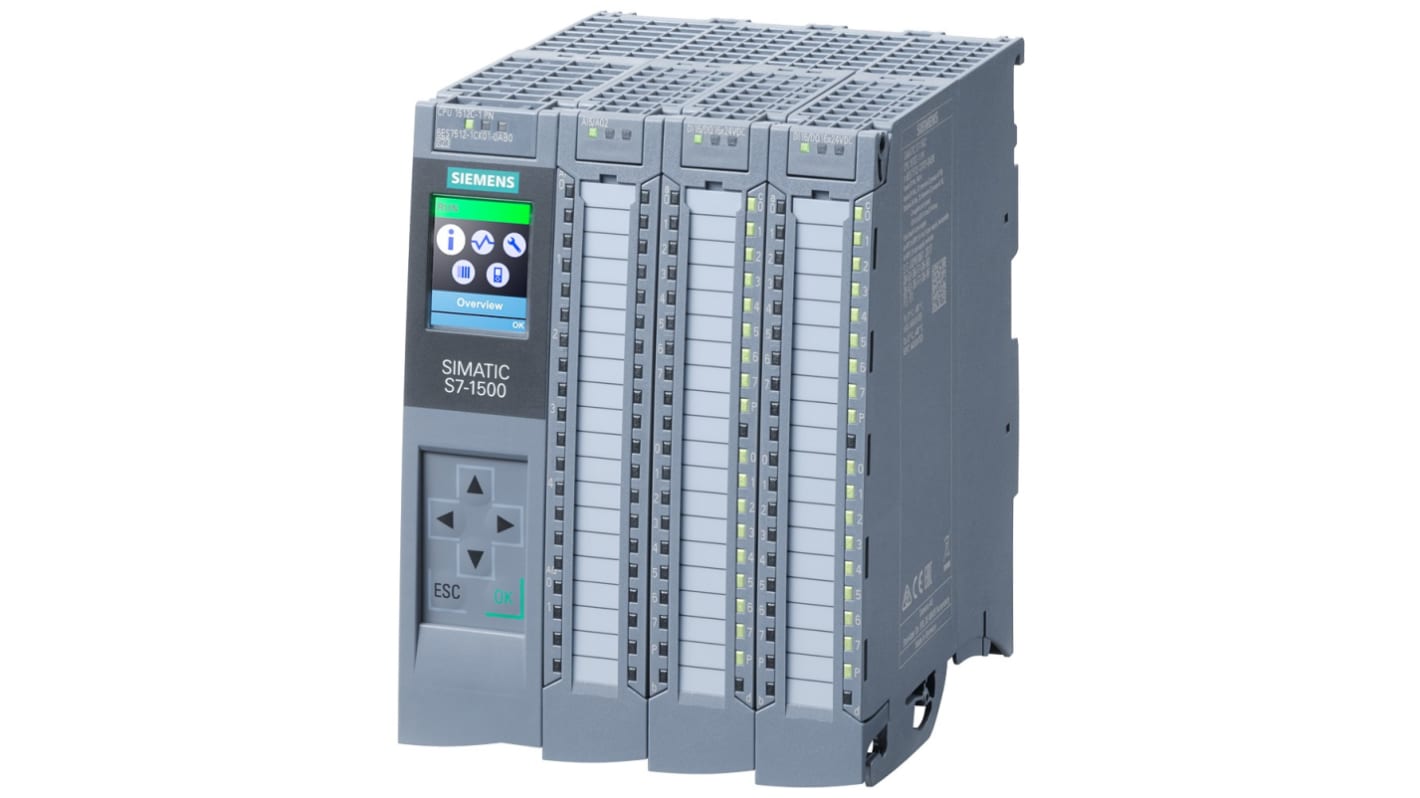 CPU PLC Siemens SIMATIC S7-1500, ingressi: 32 (digitale) 5 (analogico), uscite: 2 analogico, 32 digitale