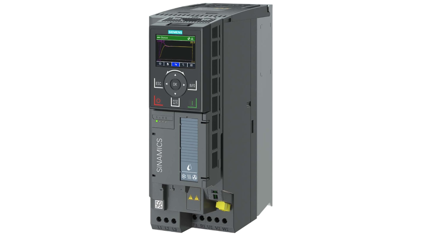 Siemens Inverter Drive, 4 kW, 480 V ac, 9.75 A, SINAMICS G120X Series