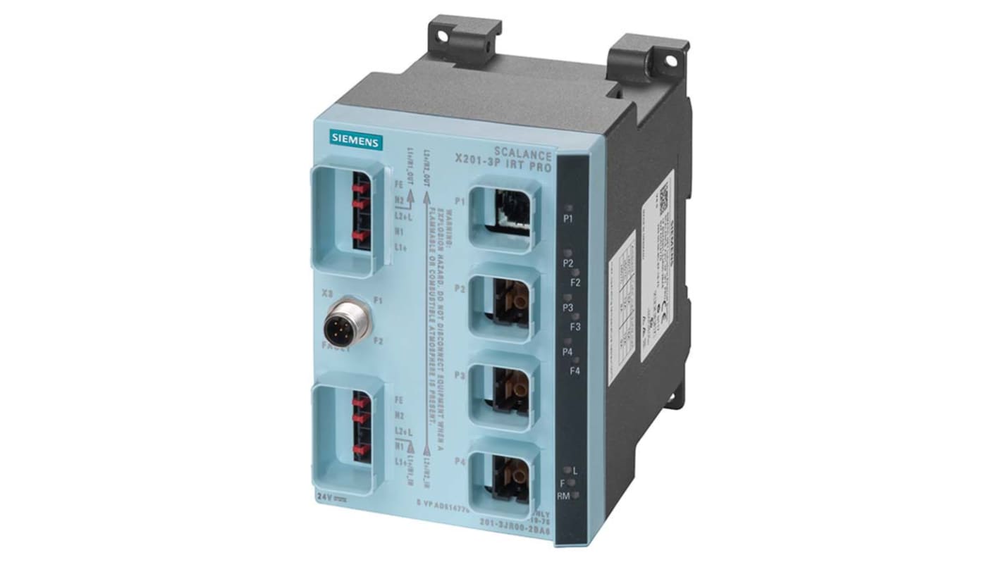 Siemens DIN Rail, Wall Industrial Hub, 1 RJ45 Ports, 10/1000Mbit/s Transmission, 24V dc