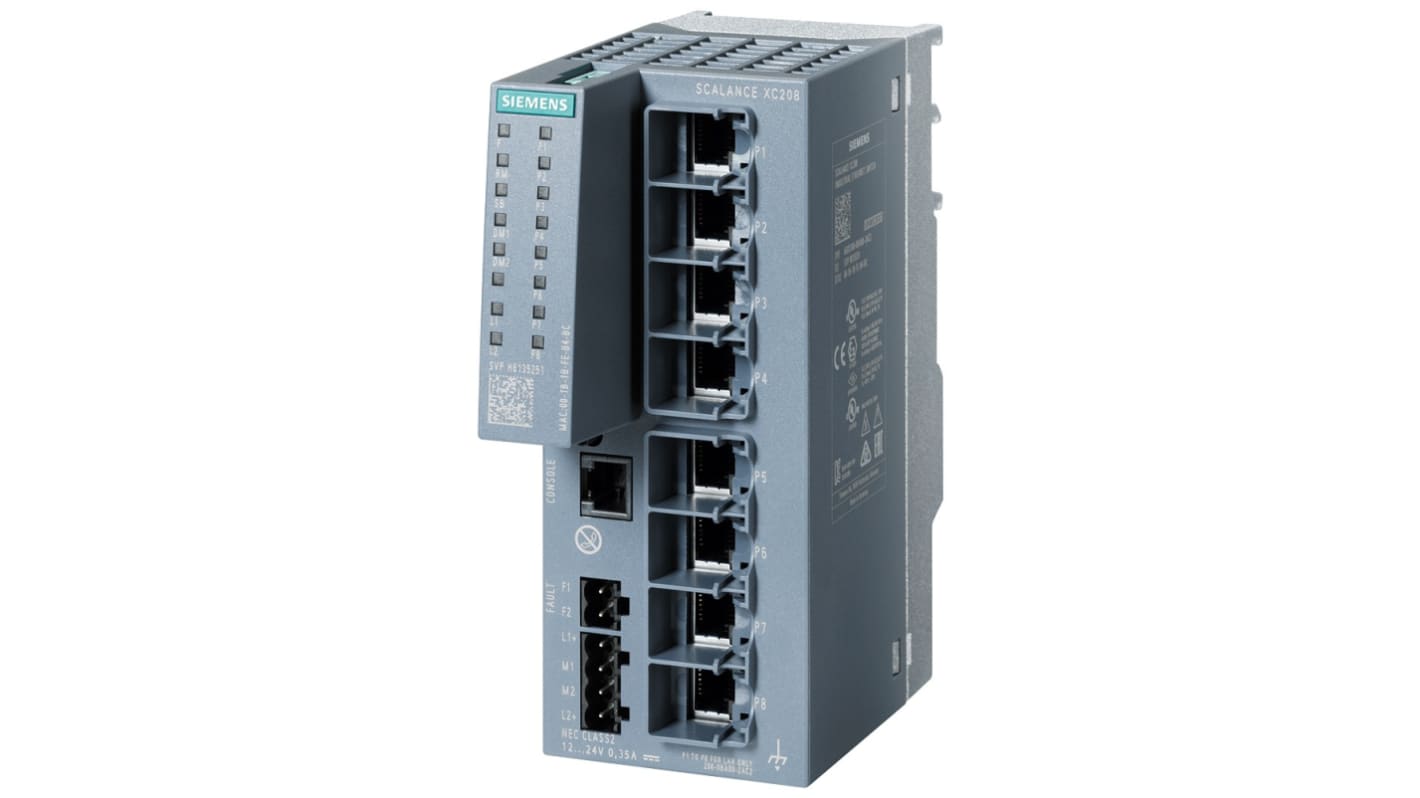 Siemens Ethernet-Switch 8-Port Managed Switch 60 x 147 x 125mm