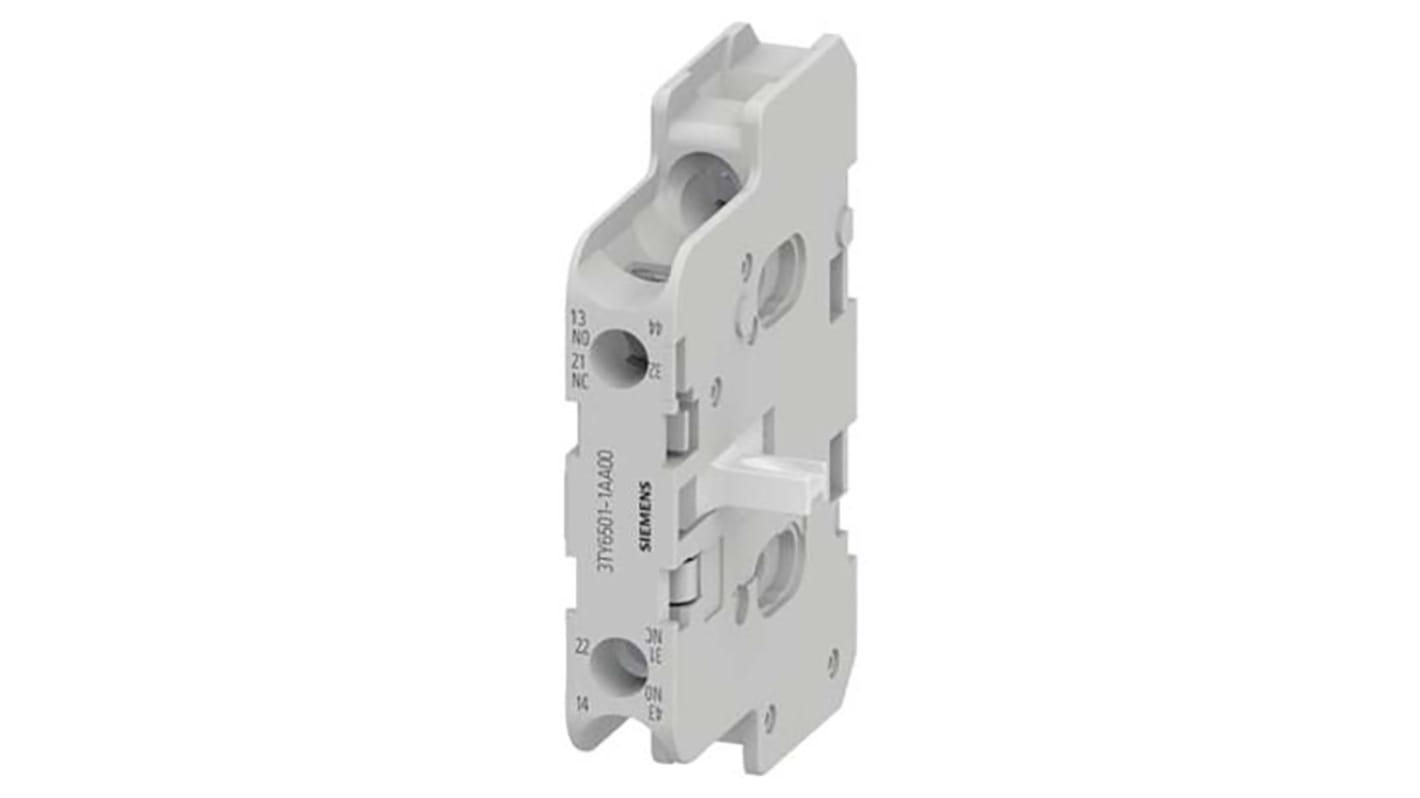 Siemens Auxiliary Contact, 2 Contact, 1NC + 1NO, Snap-On, SENTRON 3TB44-50, 3TC4