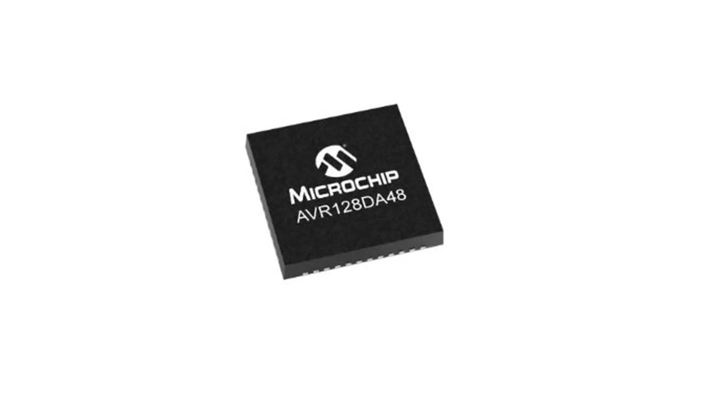 Microchip AVR128DA48-I/PT, 8bit AVR Microcontroller, AVR-DA, 24MHz, 128 kB Flash, 48-Pin TQFP