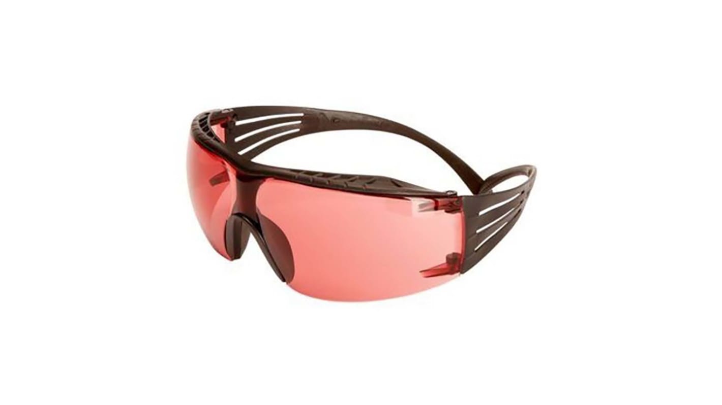 3M SecureFit Anti-Mist Safety Glasses, Red PC Lens