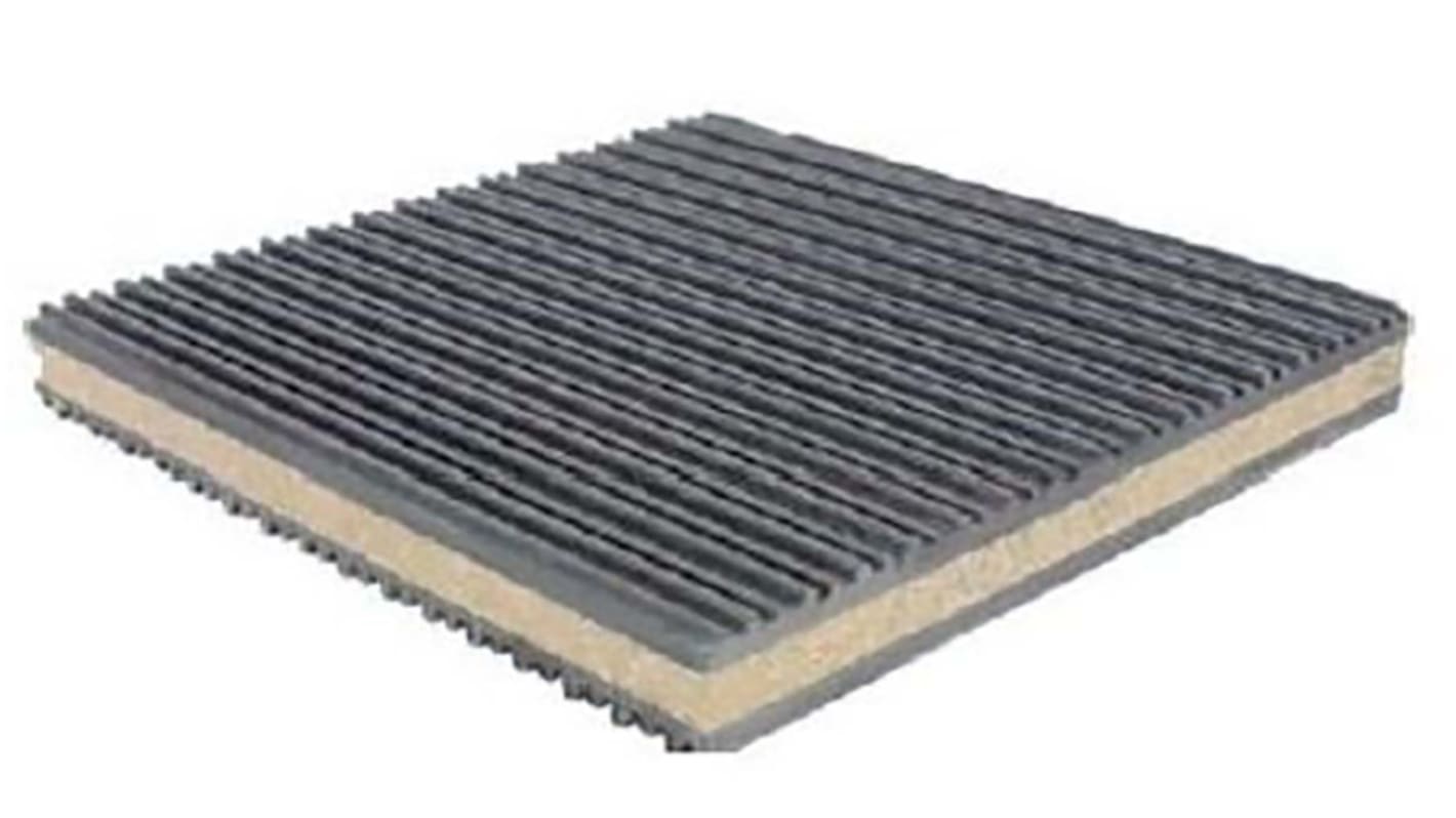 Tapis antivibration RS PRO, taille 100 x 100mm